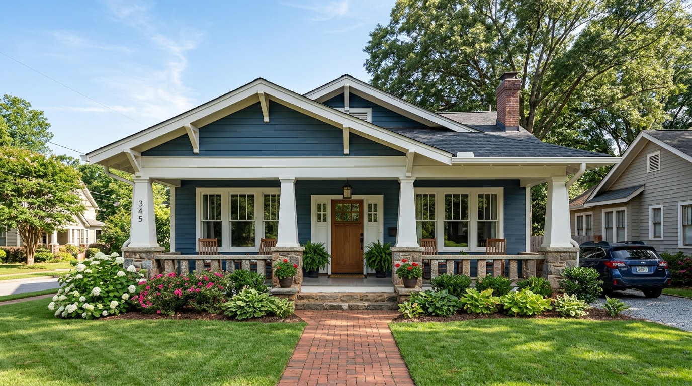 Craftsman bungalow in Athens, GA with newly installed custom double-hung windows Craftsman bungalow in Athens, GA with newly installed custom double-hung windows