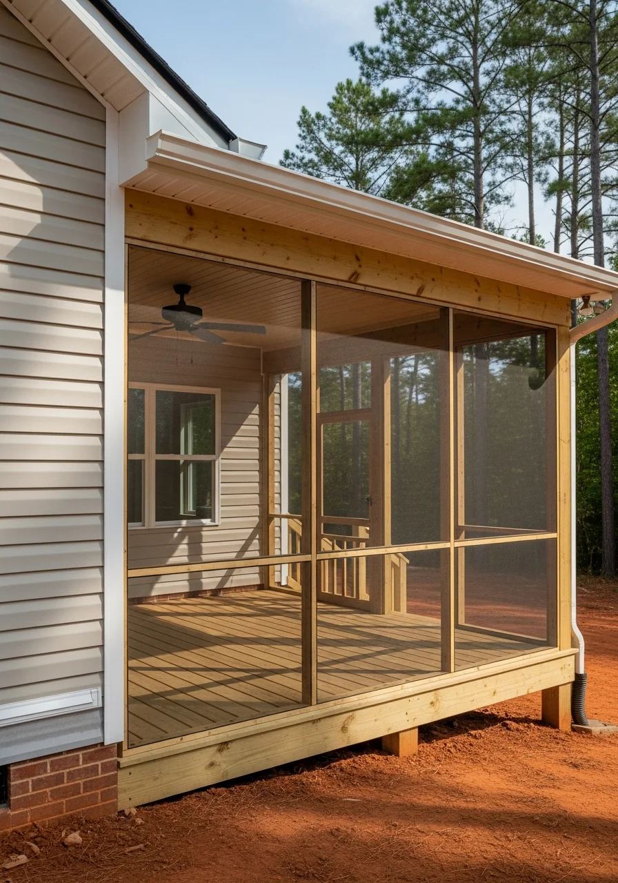Patio cover and outdoor living space in Barrow County, Georgia