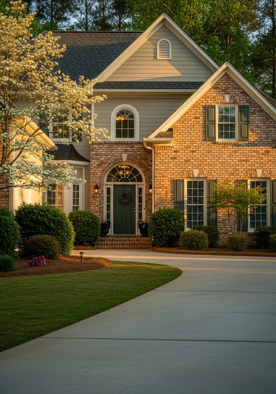 Newton County home exterior with classic design, well-maintained yard, and residential setting.